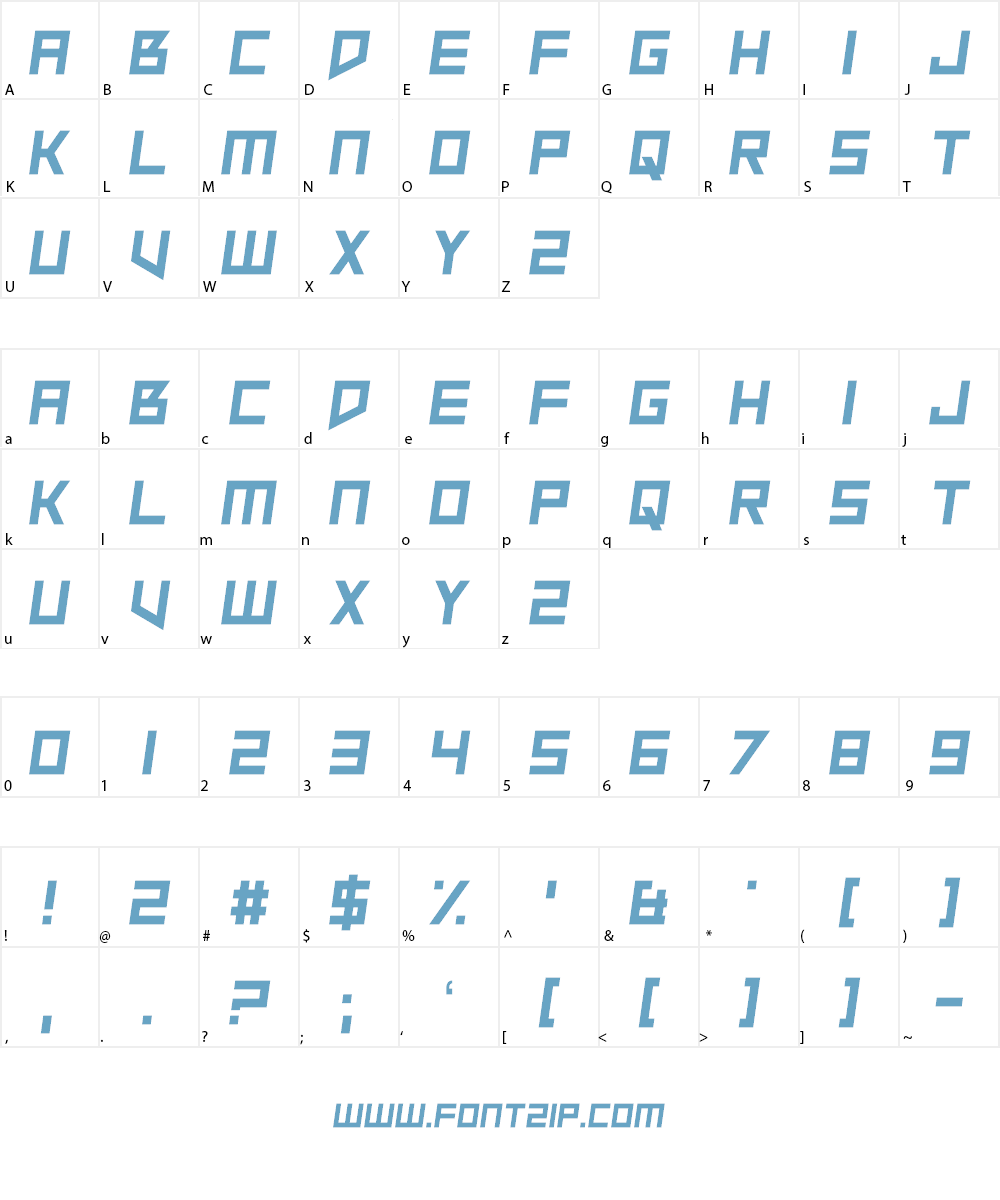 Slope Opera Font Character